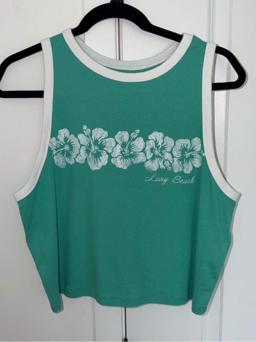 Hollister Long Beach Floral Ribbed Tank Top